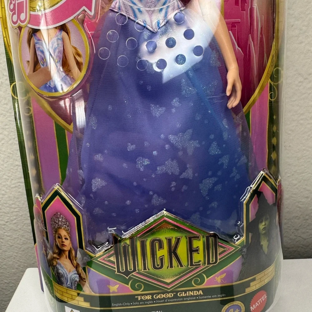 Wicked For Good Glinda Changed for Good Singing Doll Sparkling PurpleDress NWT